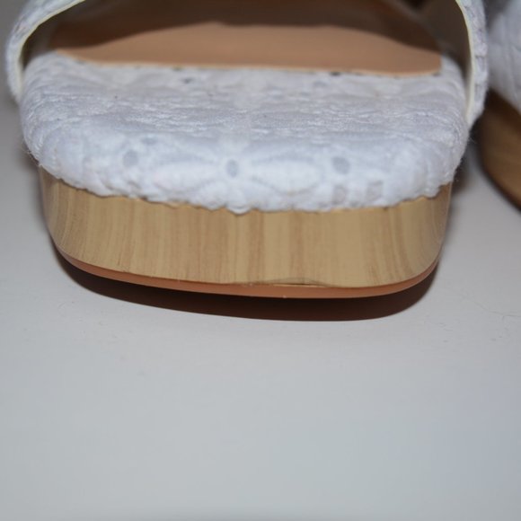 Copper Key Blooming Eyelet Double Bow Platform Sandals - Picture 6 of 11